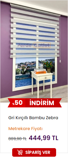 Gri Kırçıllı Zebra Perde